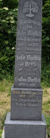 Kieltsch Peter 1848-1908 Bretz Sofia 1857-1943 Grabstein